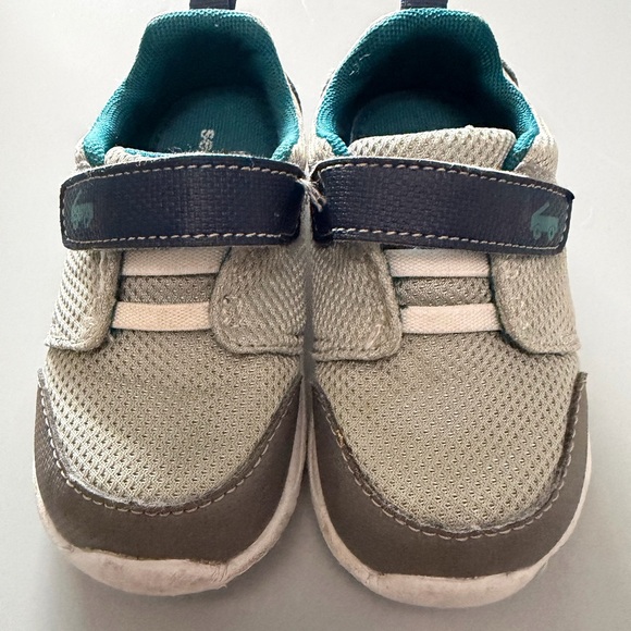See Kai Run Basics Gray and Teal Toddler Shoes - Picture 1 of 4